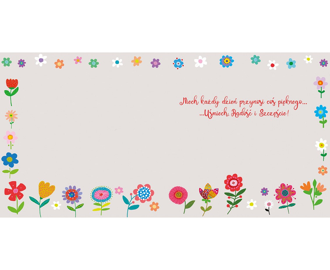 Greeting card kw dogs in flowers, 1 pc.